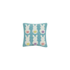 Bunny Backs Hooked Wool Easter Throw Pillow, 10x10 inch, front view
