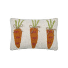 Carrots Hooked Wool Throw Pillow, 8x12 inch, front view
