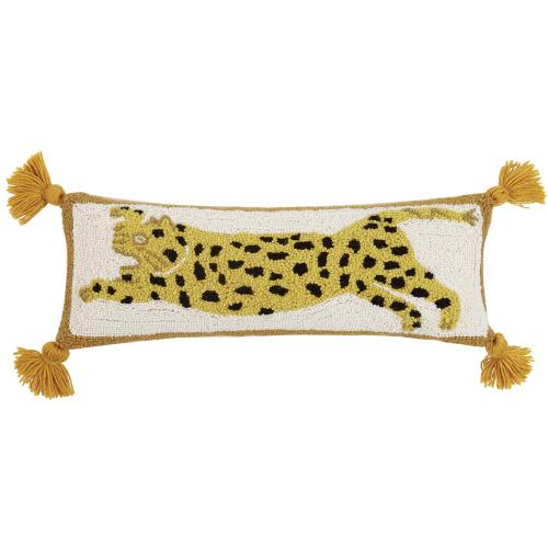 Chi Chi Hooked Wool Throw Pillow, 8x22 inch, front view