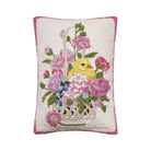 Chick Hooked Wool Easter Throw Pillow, 14x20 inch, front view