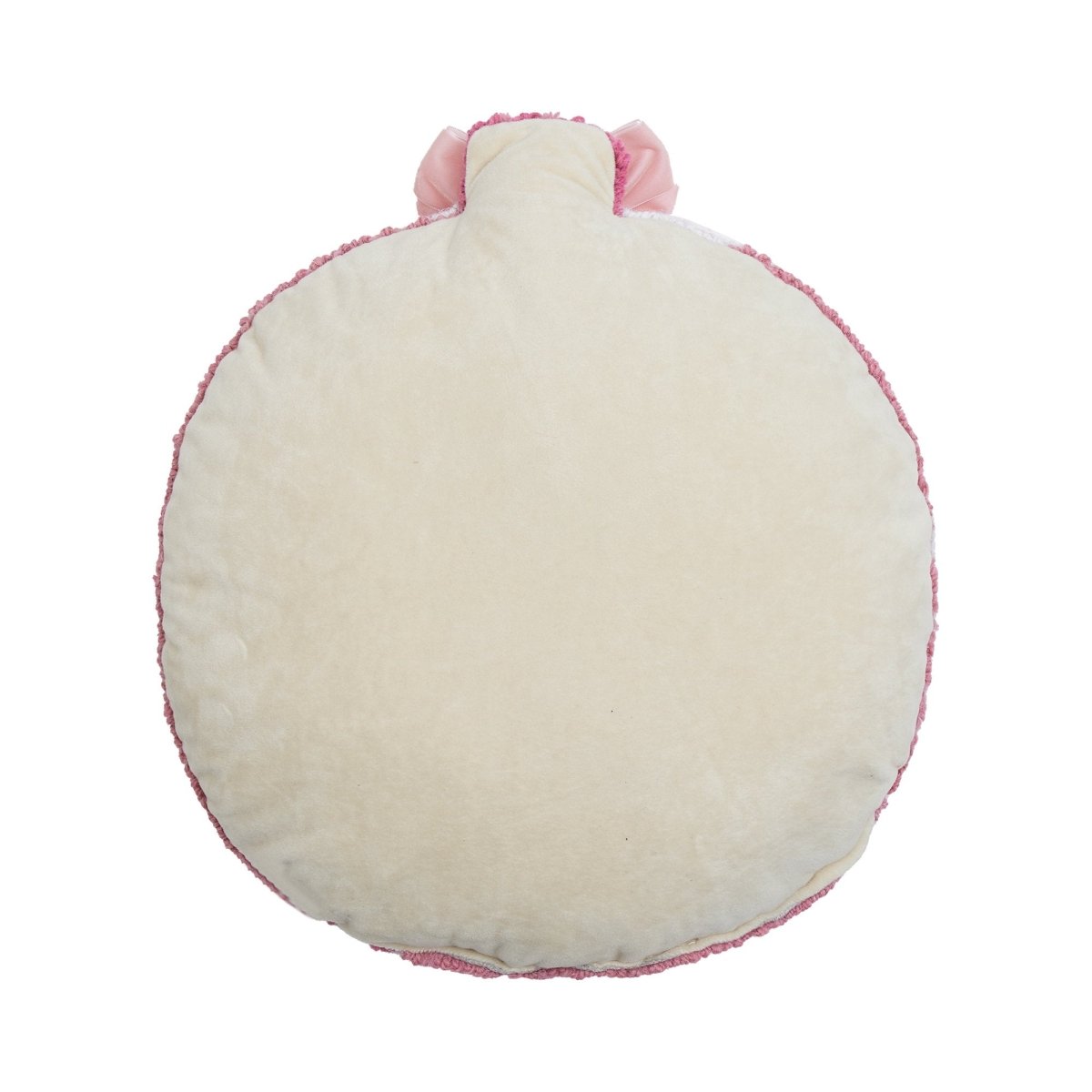 Reverse side of the Chinoiserie Shape Hooked Wool Christmas Throw Pillow, 14x14 inch