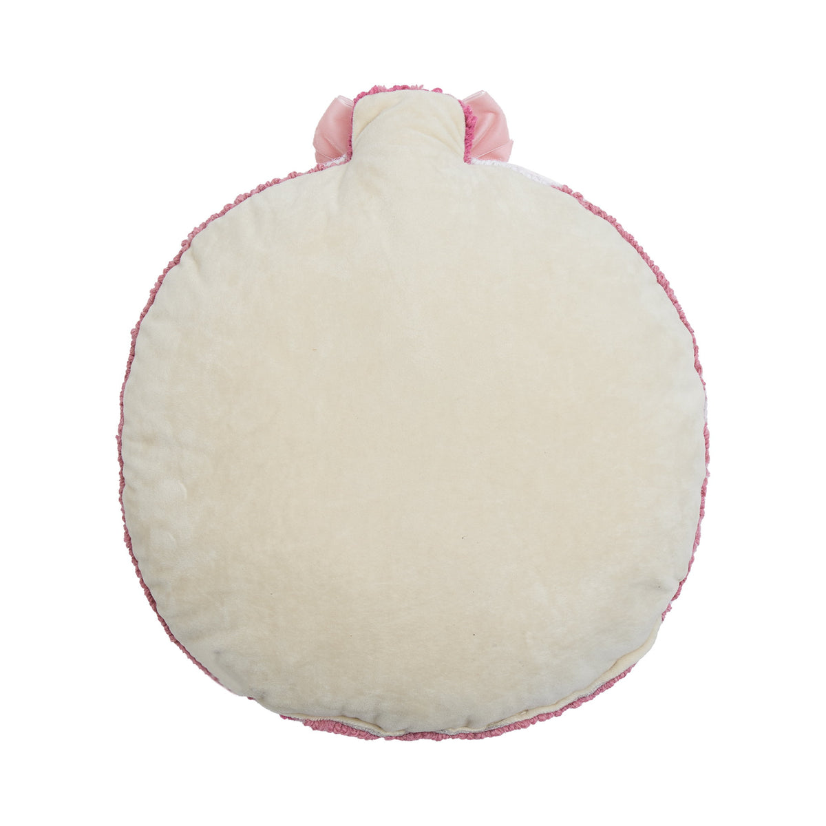 Reverse side of the Chinoiserie Shape Hooked Wool Christmas Throw Pillow, 14x14 inch