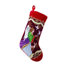 Christmas Angel Wool Needlepoint Stocking, 11x18 inch, front view