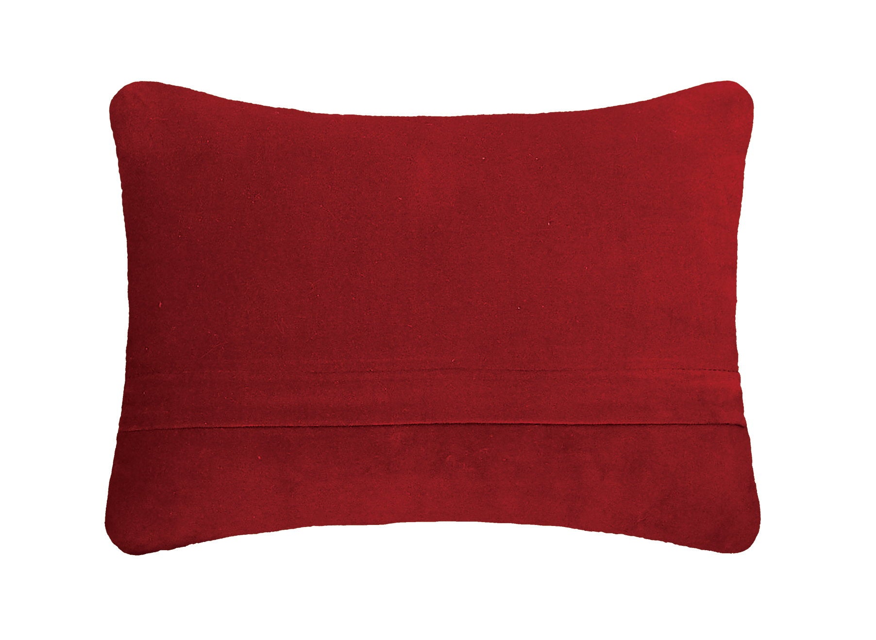 Reverse side of the Christmas Embroidered Needlepoint Throw Pillow, 9x16 inch