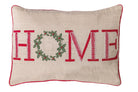Christmas Home Embroidered Throw Pillow, 14x20 inch, front view