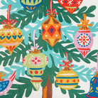 Christmas Tree Printed Throw Pillow, close-up detail