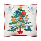 Christmas Tree Printed Throw Pillow, 18x18 inch, front view