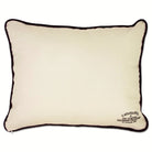 Cornell University Big Red Embroidered College Pillow - back view showing velvet backing and zipper