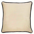 Coronado, CA Beach Town Embroidered Travel Pillow - back view showing velvet backing and zipper