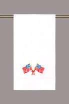 Crossed Flags Guest Towel, 14x22 inch, front view