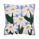 Daisies Tufted Poly Hooked Throw Pillow, 10x10 inch, front view