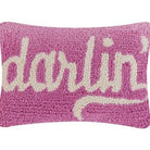 Darlin Hooked Wool Throw Pillow, close-up detail