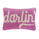 Darlin Hooked Wool Throw Pillow, 8x12 inch, front view