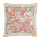 Dog Vase Rose Printed Throw Pillow, 18x18 inch, front view