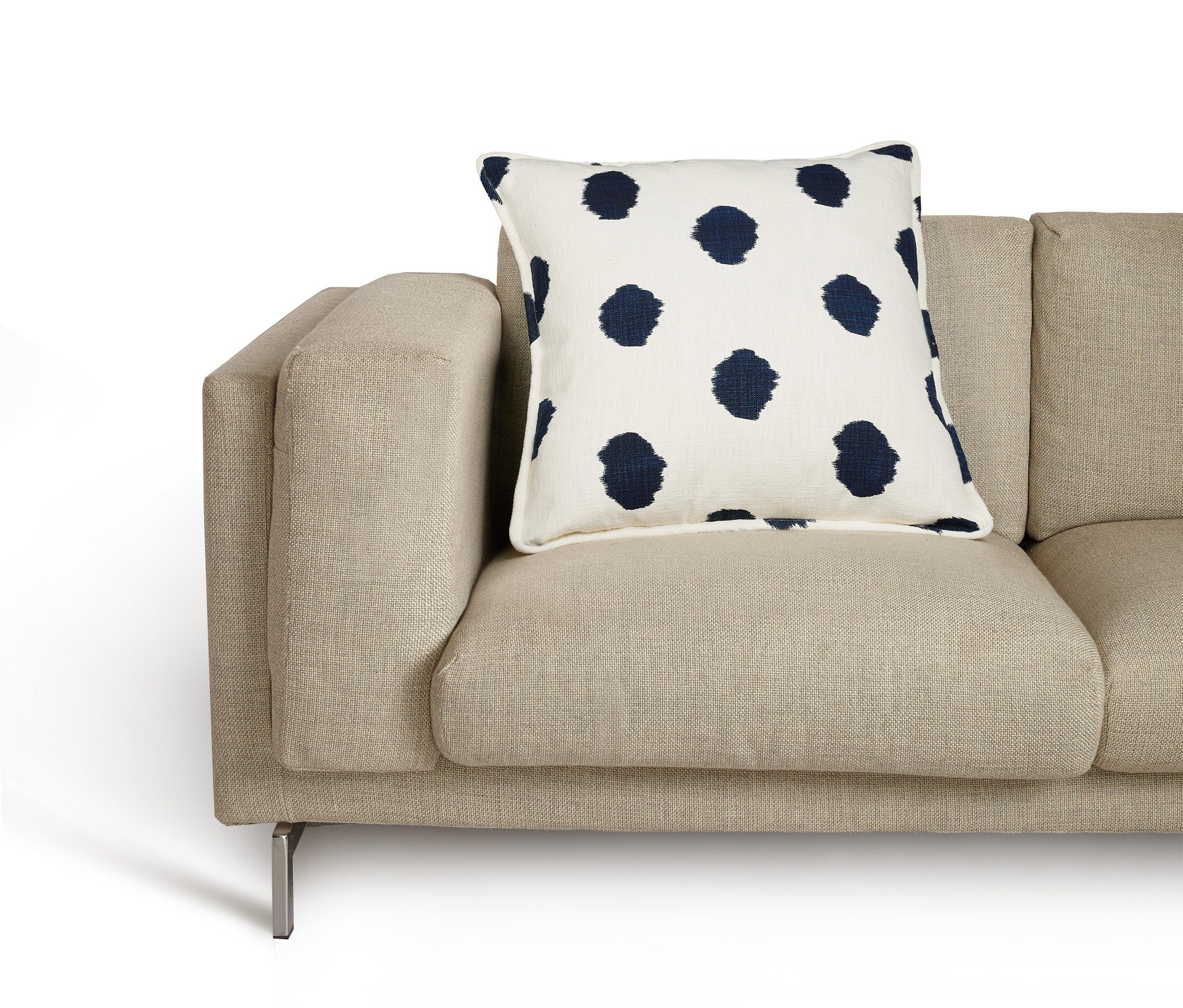 Dot Ink Printed Throw Pillow, 12x18 inch, closer view of the throw pillow