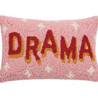 Drama Hooked Wool Throw Pillow, close-up detail