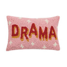 Drama Hooked Wool Throw Pillow, 8x12 inch, front view