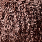 Closeup of Dreamy Faux Fur Throw Pillow showing print and fabric detail