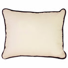 European Charm Embroidered Throw Pillow - back view showing velvet backing and zipper