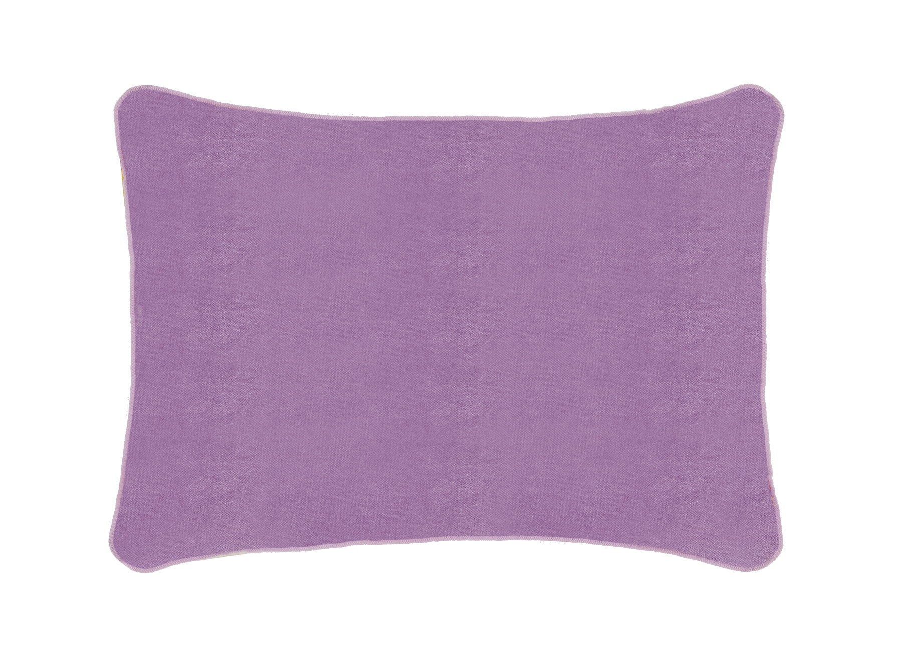 Reverse side of the Everyone Embroidered Needlepoint Throw Pillow, 10x14 inch