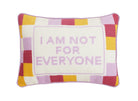 Everyone Embroidered Needlepoint Throw Pillow, 10x14 inch, front view