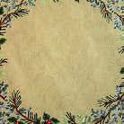 Hand-stitched wool detail of Festive Holly Floral needlepoint rug showing intricate weave pattern and texture