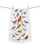 Field Guide Birds Flour Sack Kitchen Towel, 18x25 inch, closer view of the kitchen towel