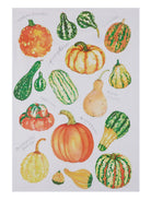 Field Guide Gourds Kitchen Towel, 18x25 inch, front view