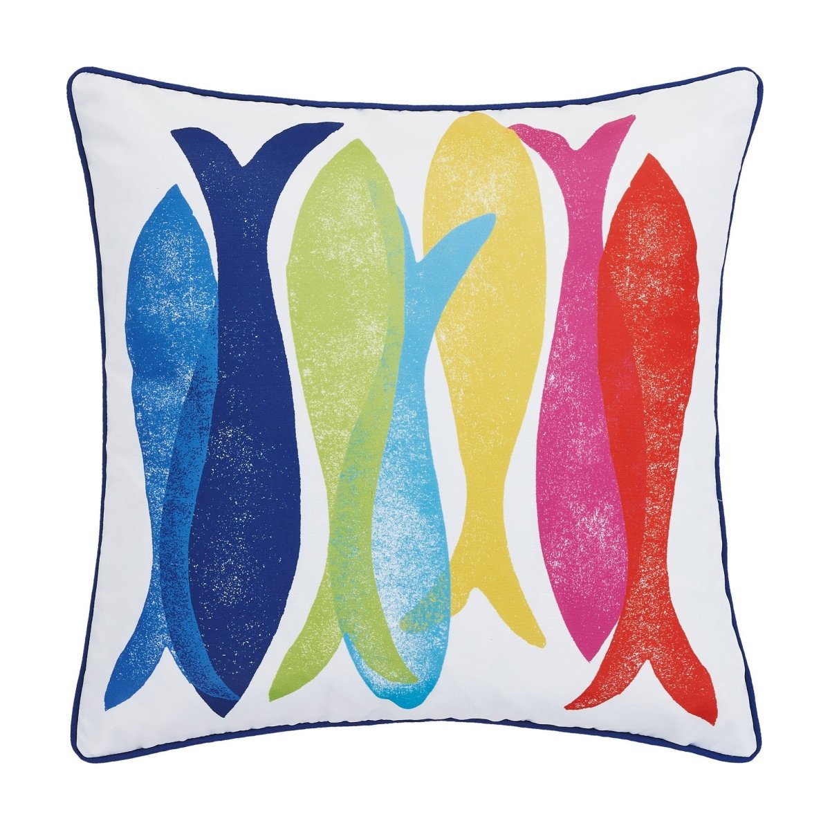 Fiesta Fish Printed Throw Pillow, 20x20 inch, front view