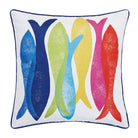 Fiesta Fish Printed Throw Pillow, 20x20 inch, front view