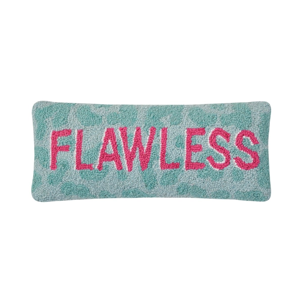 Flawless Hooked Wool Throw Pillow, 8x20 inch, front view