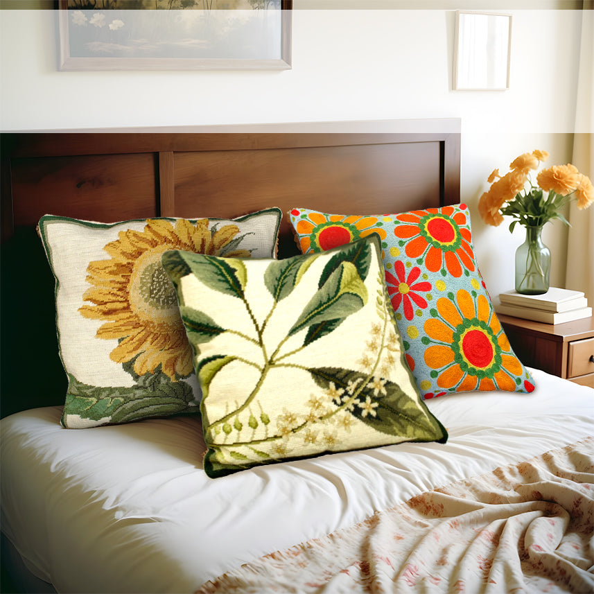 Needlepoint Pillows | Handcrafted Wool Heirloom Designs