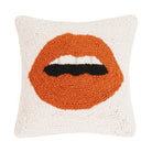 Free Speech Hooked Wool Throw Pillow, 8x12 inch, front view
