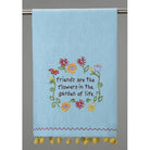 Friends Embroidered Kitchen Towel, 15x22 inch, front view