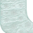 Frosty Blue Snowflake Embroidered Christmas Stocking, close-up detail