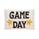 Game Day Hooked Wool Throw Pillow, 8x12 inch, front view