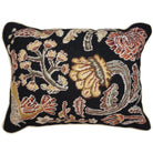 Gilhooly Bloomer Night Artful needlepoint throw pillow with artisan decorative design