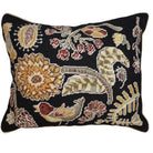Gilhooly Bloomer Night Artistic needlepoint throw pillow with artisan decorative design