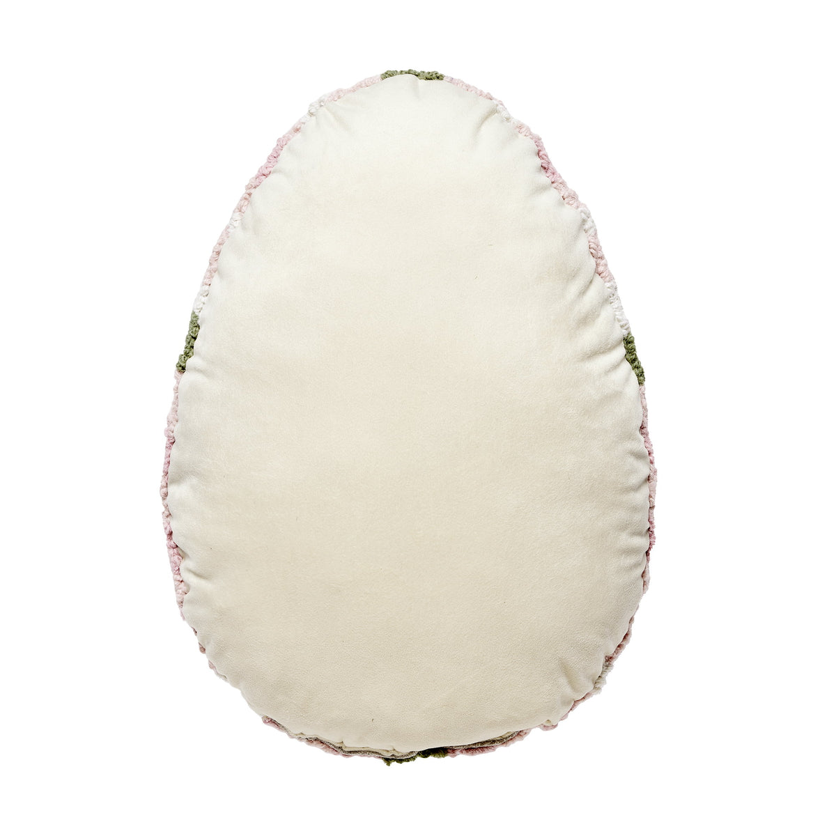 Reverse side of the Gingham Easter Egg Hooked Wool Throw Pillow, 12x16 inch