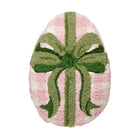Gingham Easter Egg Hooked Wool Throw Pillow, 12x16 inch, front view