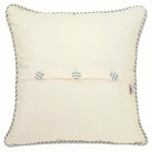 Golden Isles Coastal Embroidered Travel Throw Pillow - back view showing velvet backing and zipper