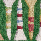 Golf Tees Hooked Wool Christmas Throw Pillow, close-up detail
