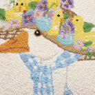 Goose Hooked Wool Throw Pillow, close-up detail