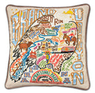 Grand Canyon Red Rocks hand-embroidered throw pillow with artisan decorative design