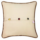 Great Smoky Mountains National Park Embroidered Pillow - back view showing velvet backing and zipper