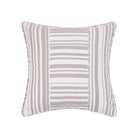 Grey Stripe Patch Printed Throw Pillow, 20x20 inch, front view