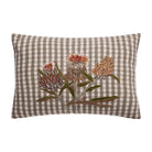Harvest Flower Embroidered Fall Harvest Throw Pillow, 12x18 inch, front view