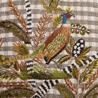 Harvest Pheasant Embroidered Fall Harvest Throw Pillow, close-up detail