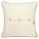 Hilton Head Island Embroidered Throw Pillow - back view showing velvet backing and zipper