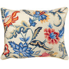 Historic Tapestry needlepoint Variant 2 throw pillow with botanical floral design